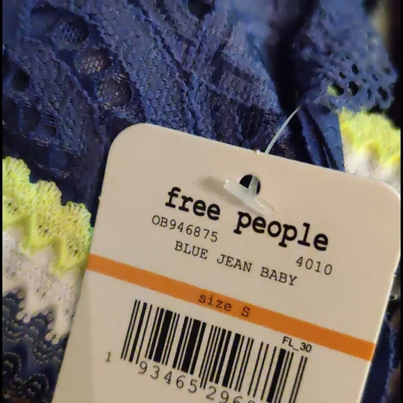 Free People Mika Bralette Blue Jean Baby Color Small - Picture 4 of 6